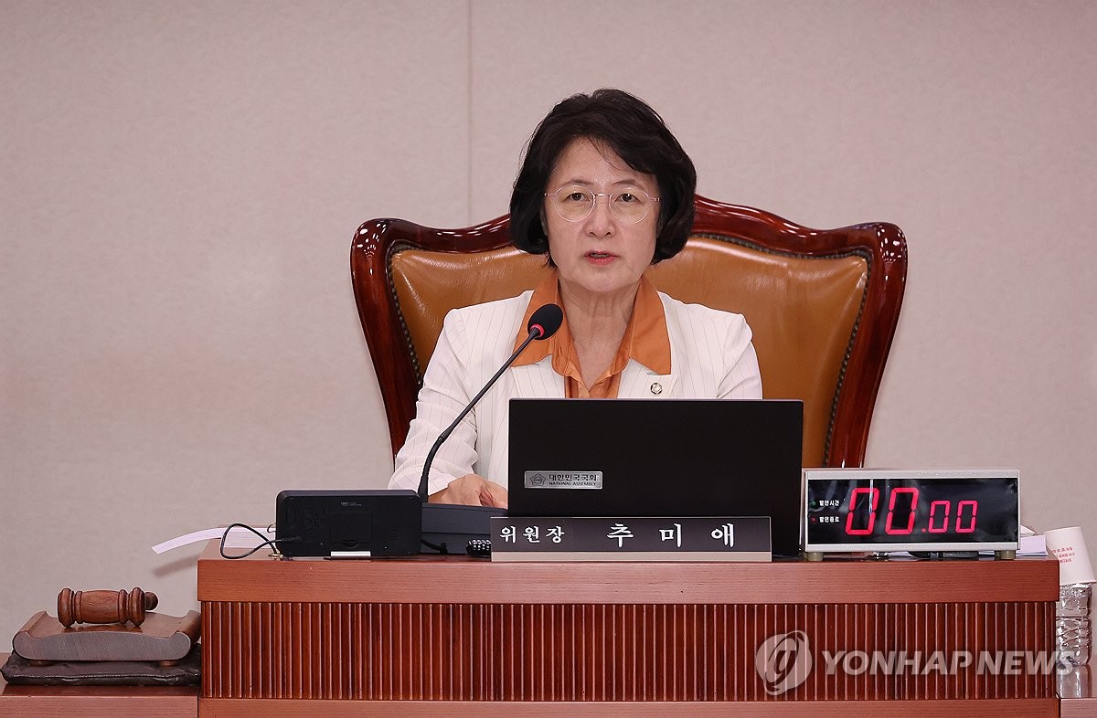 발언하는 추미애 위원장