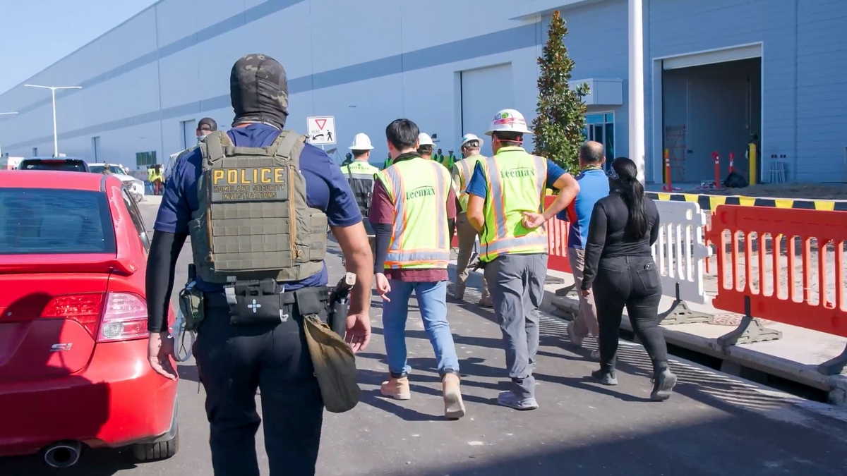 美 이민당국이 공개한 현대차-LG엔솔 이민단속 사진 