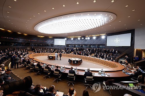 3일 브뤼셀 나토본부에서 열린 나토 외교장관 회담