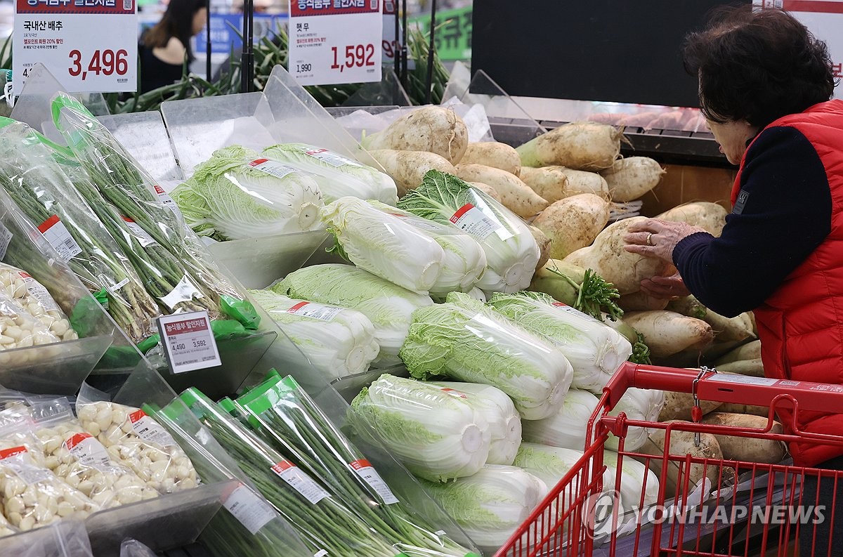 올해 김장비용 작년보다 하락