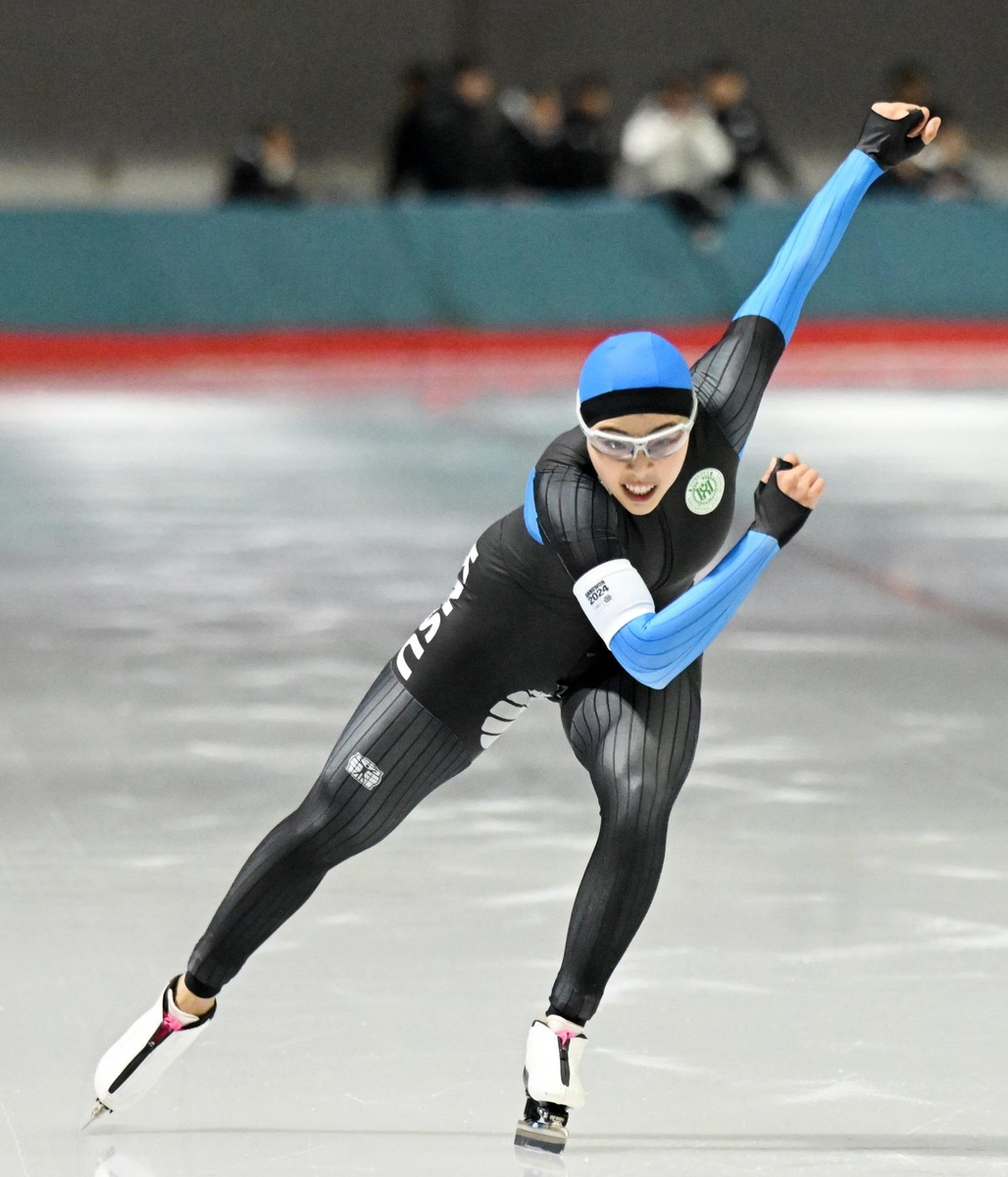 동계체전 스피드스케이팅 경기 장면