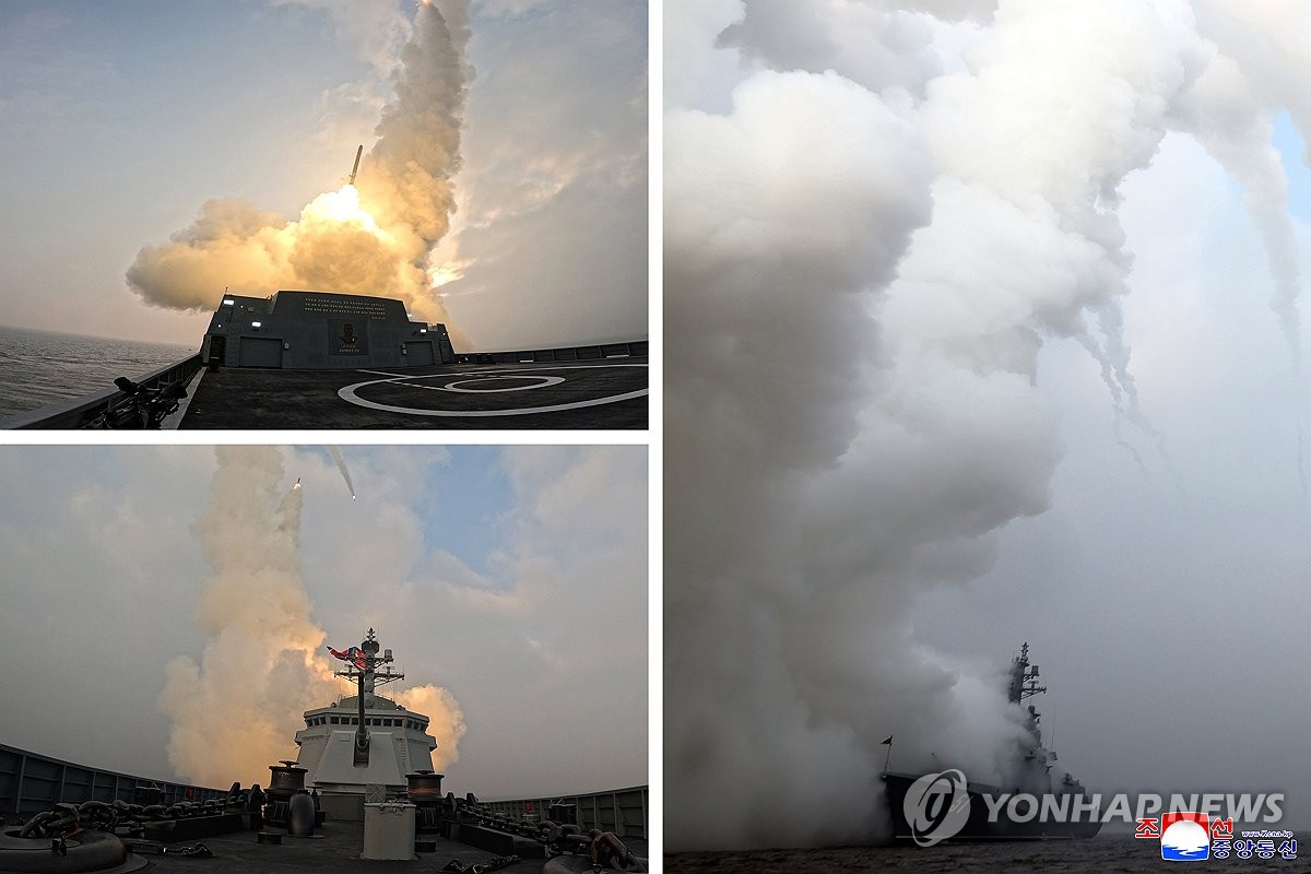 김정은, 최현호서 미사일 시험발사 참관