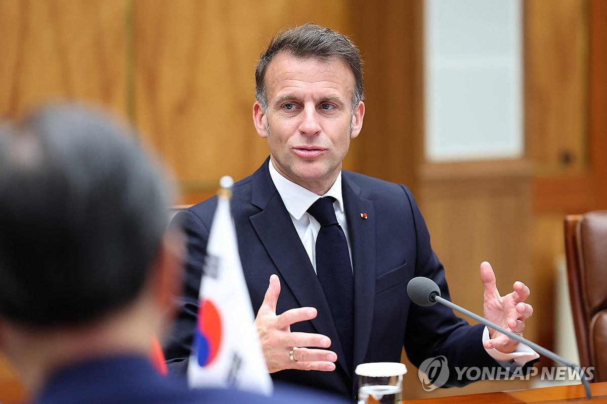 마크롱 대통령, 한-프랑스 정상회담 발언