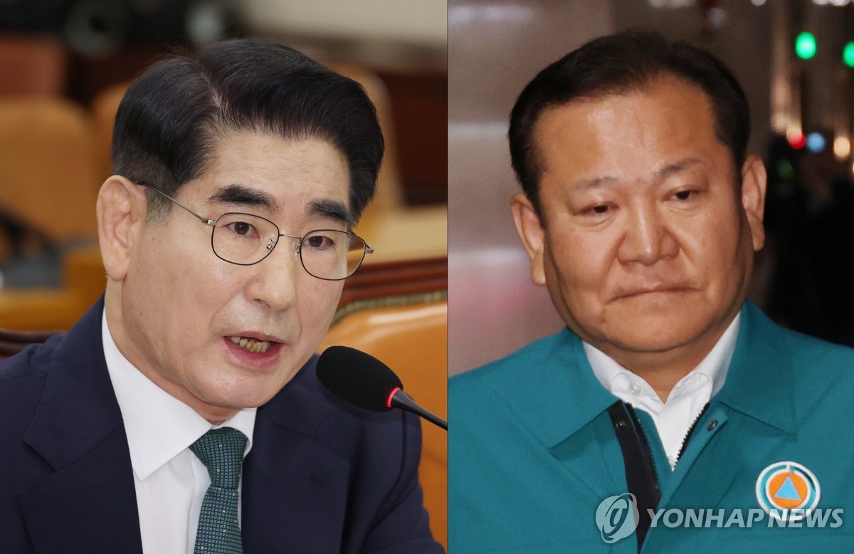 김용현 전 국방부 장관과 이상민 전 행안부 장관